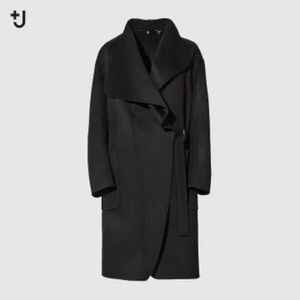 J+ Sander UNIQLO WOMEN +J CASHMERE BLEND COLLARLESS COAT